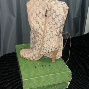 Gucci knee high heel boots